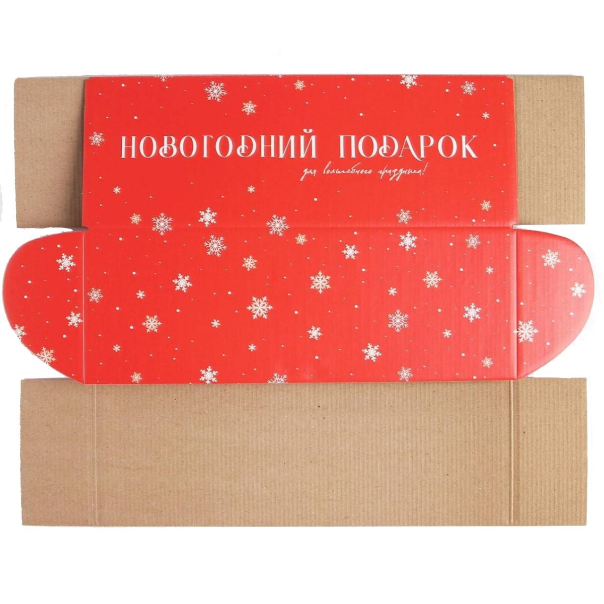  Коробка складная «Новогодний подарок», 12 х 33,6 х 12 см (Подарочная упаковка, Коробки) фото 2