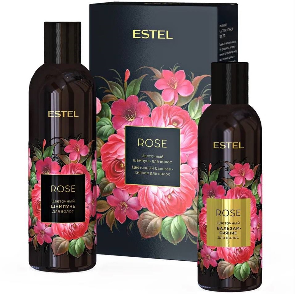 Estel Подарочный набор Rose: шампунь 250 мл + бальзам 200 мл (Estel, Аромат цвета) цена и фото