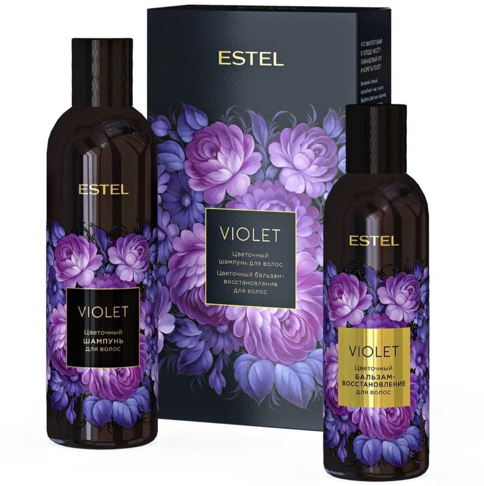 Estel Подарочный набор Violet: шампунь 250 мл + бальзам 200 мл (Estel, Аромат цвета) цена и фото