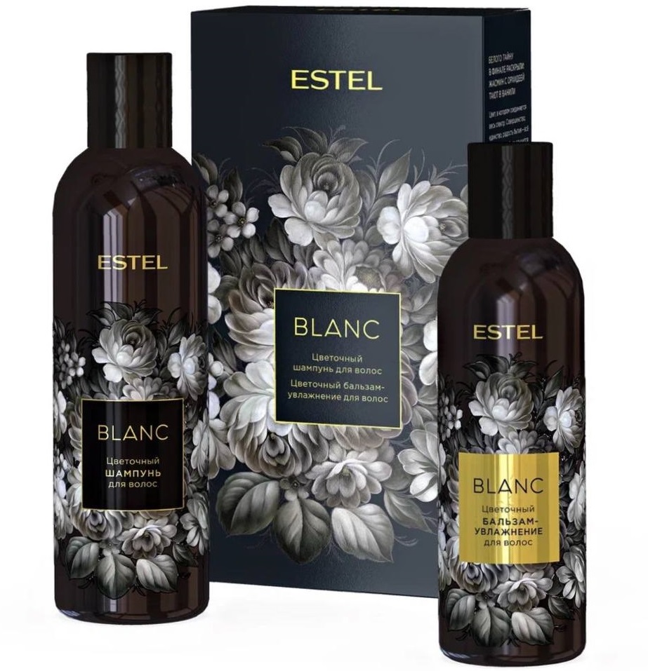 Estel Подарочный набор Blanc: шампунь 250 мл +  бальзам 200 мл (Estel, Аромат цвета) estel цветочный бальзам увлажнение для волос blanc 200 мл estel аромат цвета