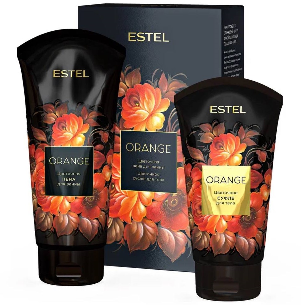 цена Estel Подарочный набор Orange: пена для ванны 200 мл + суфле для тела 150 мл (Estel, Аромат цвета)