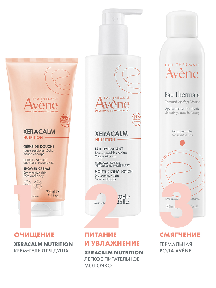 Авен Легкий питательный очищающий крем- гель, 200 мл (Avene, XeraCalm) фото 4
