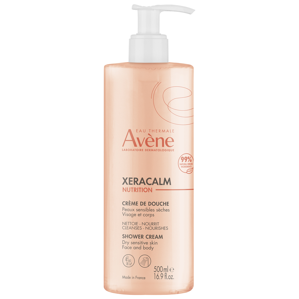 Avene Легкий питательный очищающий крем- гель, 500 мл (Avene, XeraCalm) avene xeracalm nutrition гель легкий питательный очищающий 500 мл