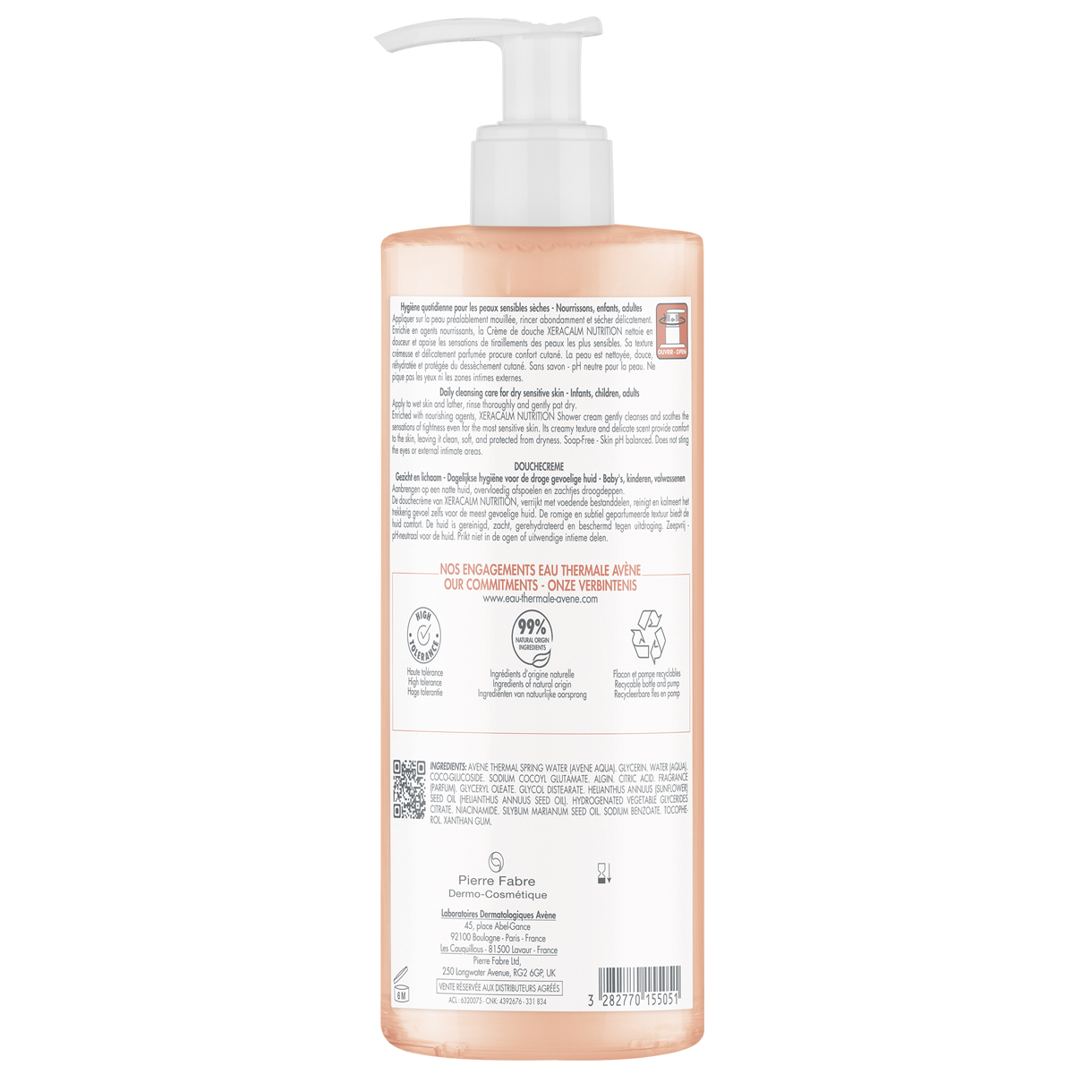 Авен Легкий питательный очищающий крем- гель, 500 мл (Avene, XeraCalm) фото 8