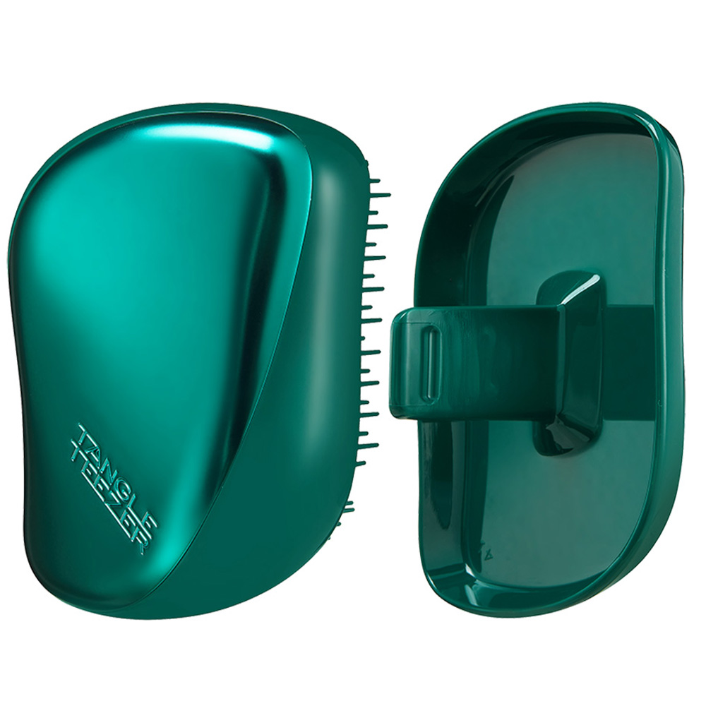 Тангл Тизер Расческа Green Jungle для всех типов волос, изумрудная (Tangle Teezer, Compact Styler) фото 3
