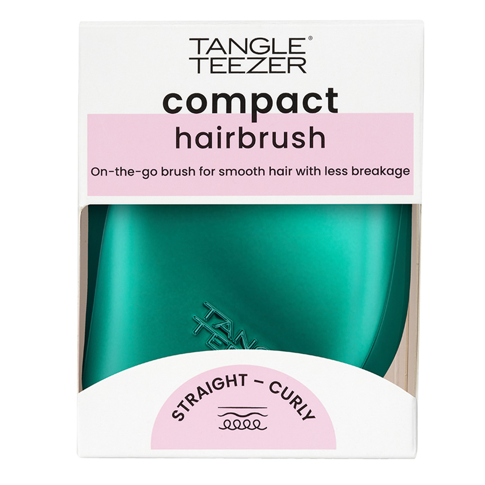 Тангл Тизер Расческа Green Jungle для всех типов волос, изумрудная (Tangle Teezer, Compact Styler) фото 4