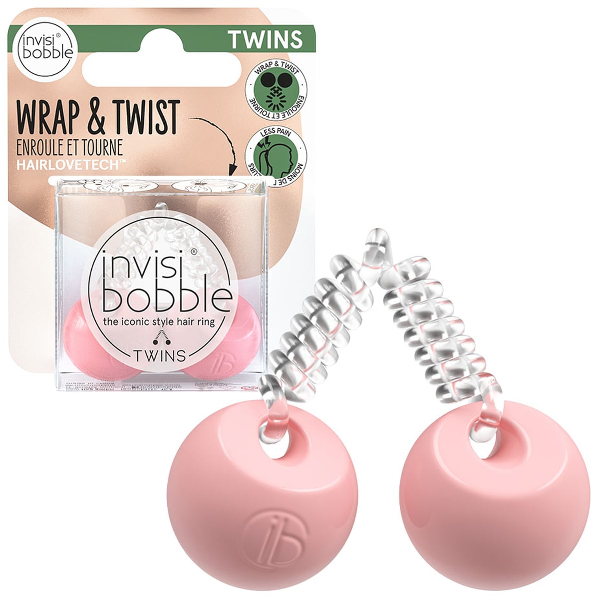 Invisibobble Резинка с шариками Twins Prima Ballerina (Invisibobble, Twins) цена и фото