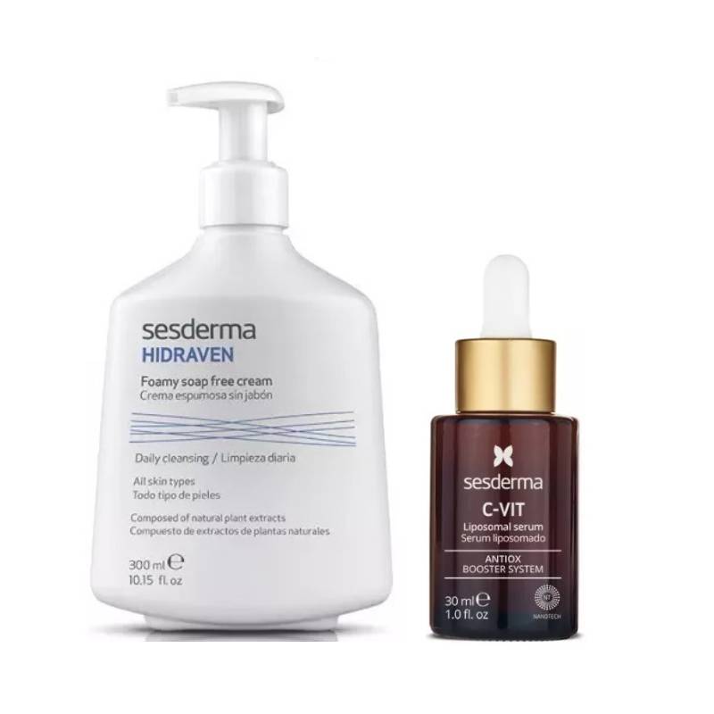 Sesderma Набор для сияния кожи: сыворотка 30 мл + пенка для умывания 300 мл (Sesderma, C-Vit) 