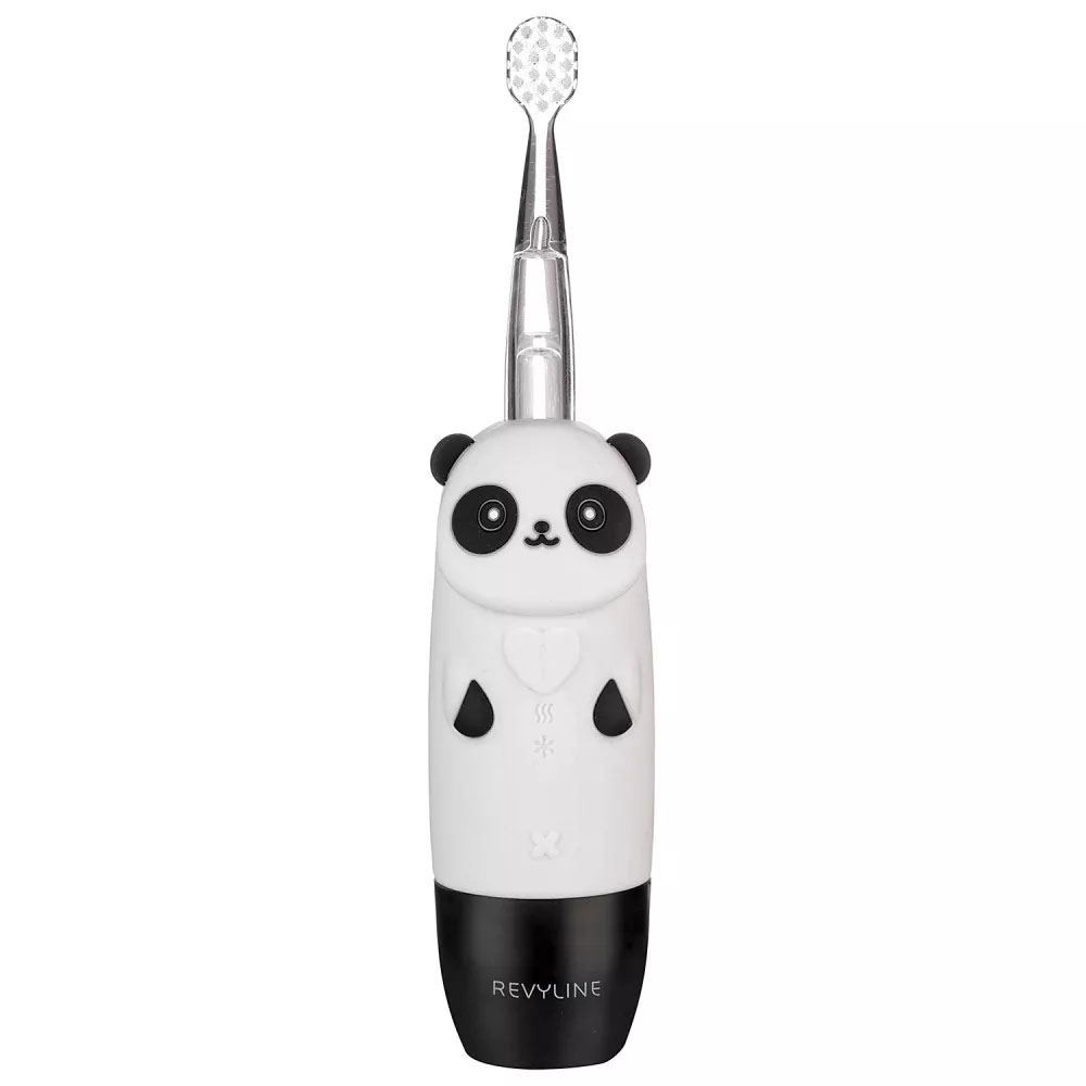  Детская электрическая звуковая зубная щетка RL 025 Baby Panda 1+, чёрная (REVYLINE, Электрические зубные щетки) фото 1