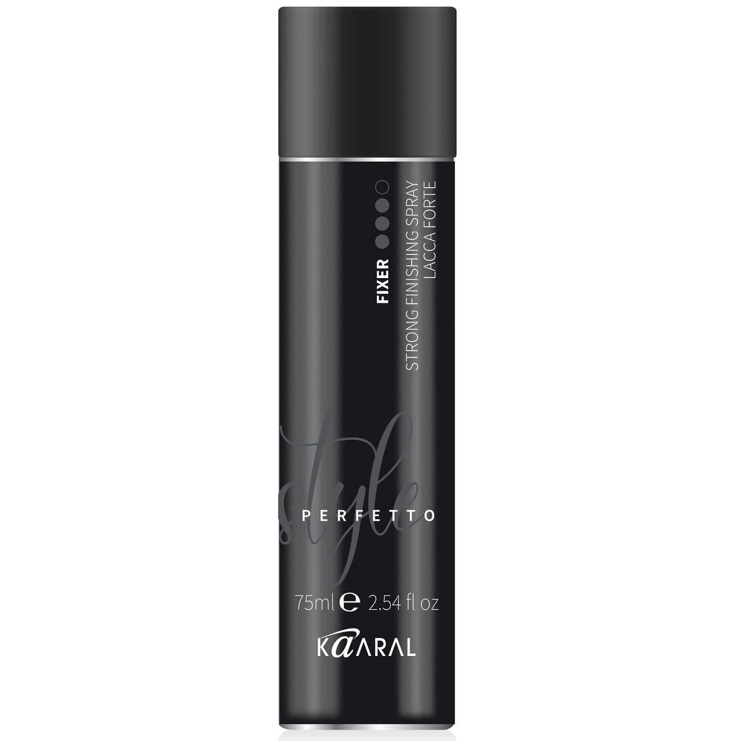 Kaaral Защитный лак сильной фиксации Fixer Strong Hold Protective Finishing Spray, 75 мл (Kaaral, Style Perfetto) защитный лак для волос сильной фиксации style perfetto fixer strong hold protective finishing spray 400мл лак 400мл