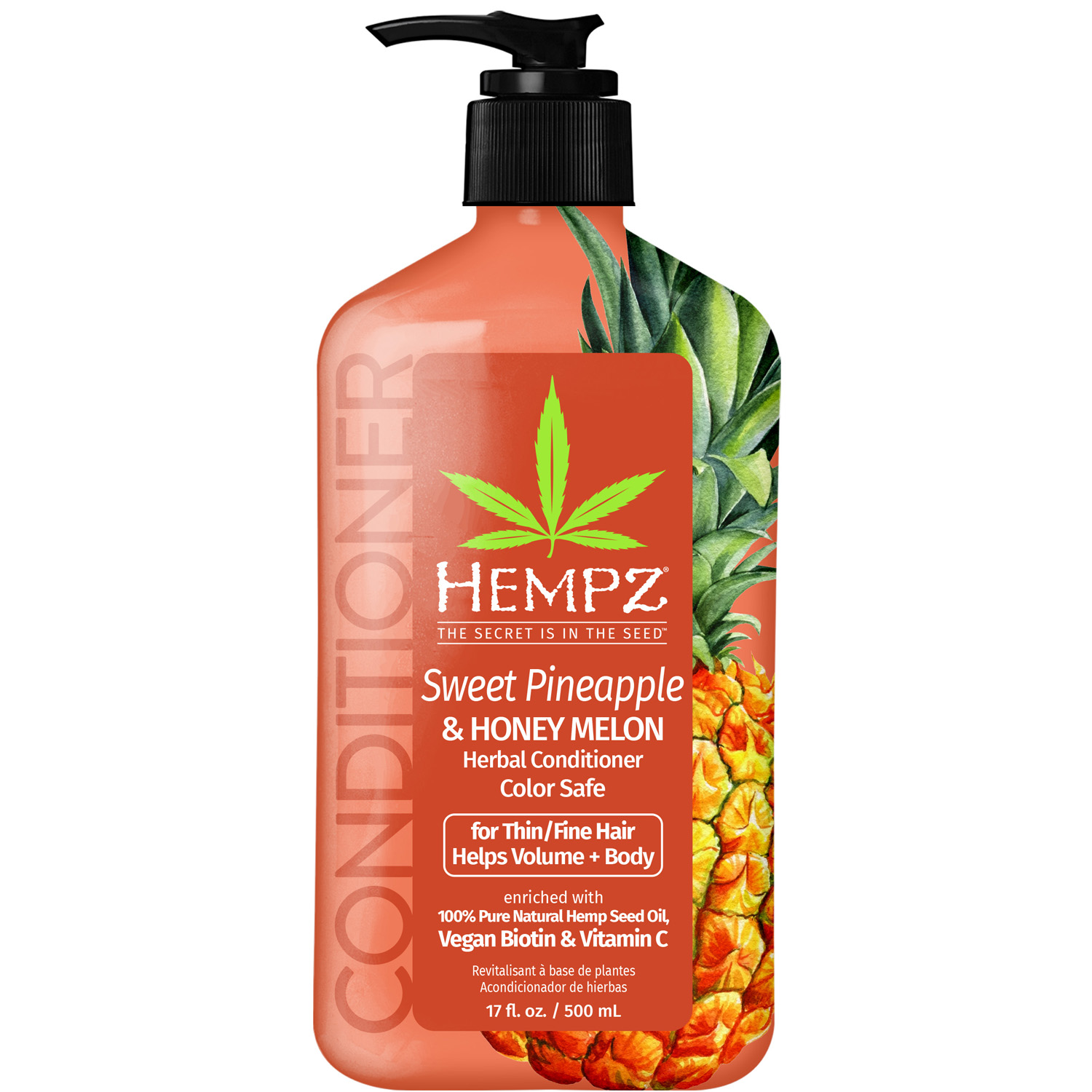 Хемпз Бессульфатный кондиционер Sweet Pineapple & Honey Melon Volumizing, 500 мл (Hempz, Ананас и медовая дыня) фото 0