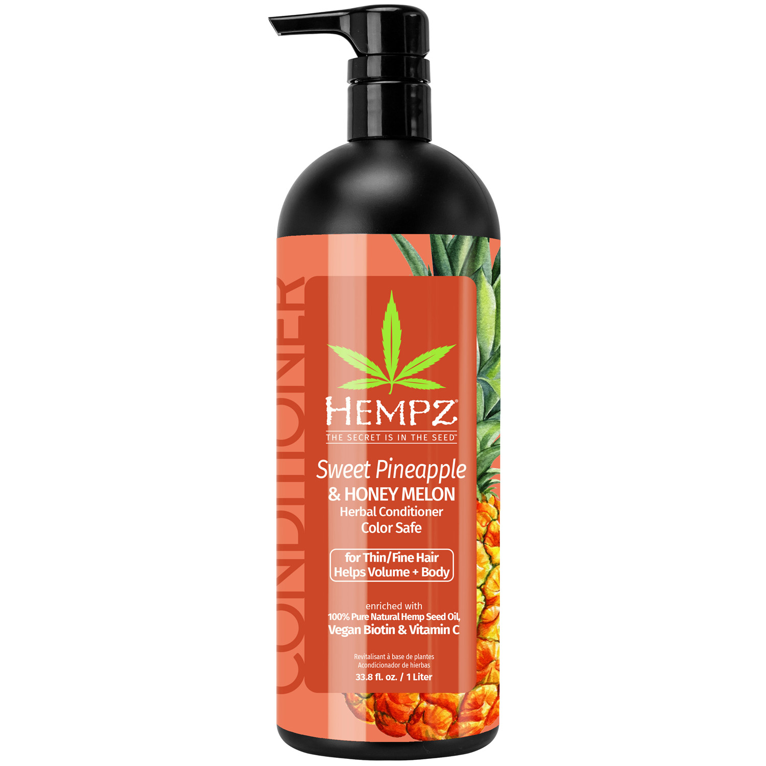 Hempz Бессульфатный кондиционер Sweet Pineapple & Honey Melon Volumizing, 1000 мл (Hempz, Ананас и медовая дыня) hempz кондиционер pineapple