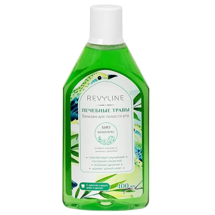  Бальзам для полости рта «Лечебные травы», 2 х 400 мл (REVYLINE, Профилактика) фото 1