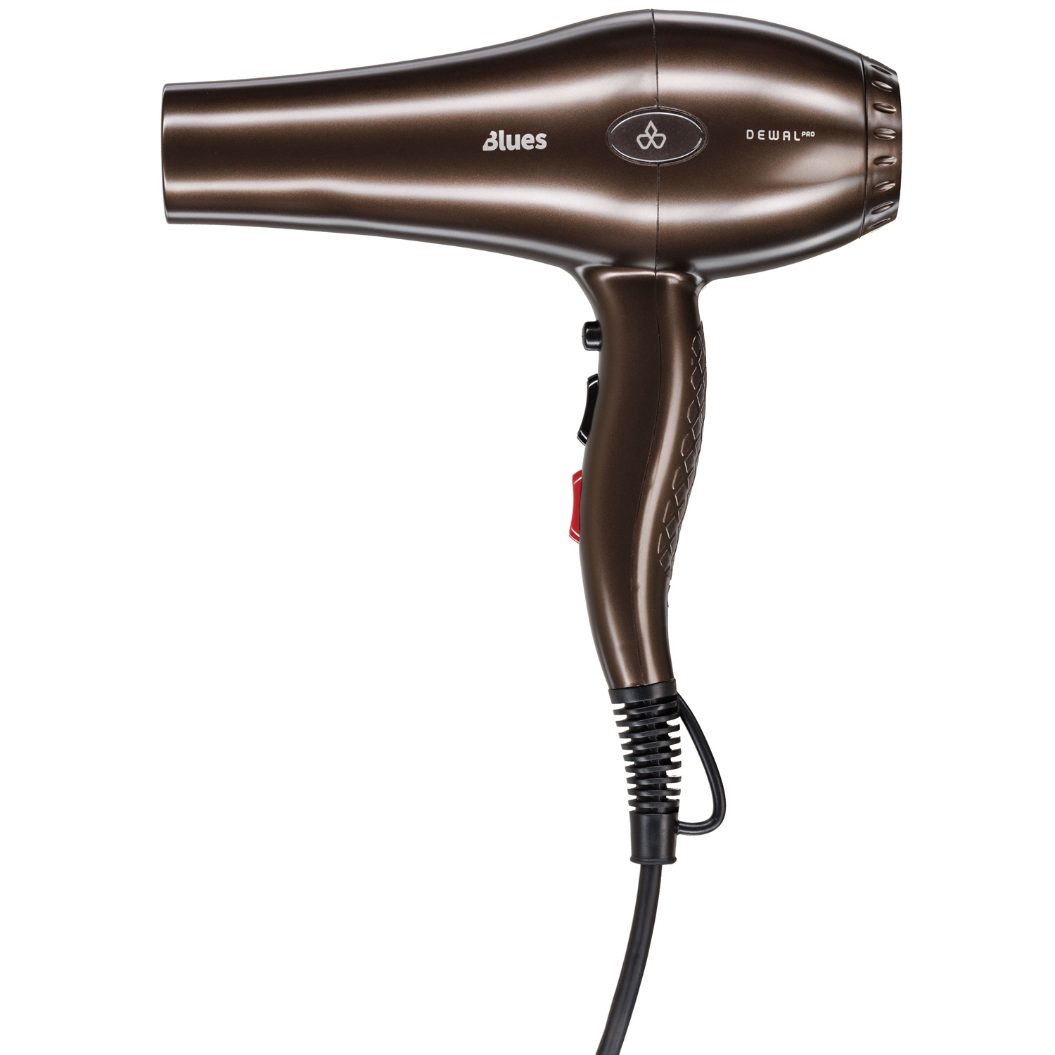 Деваль Про Фен Pro Blues с ионизацией и 2мя насадками, коричневый, 2600 Вт (Dewal Pro, Фены) фото 1
