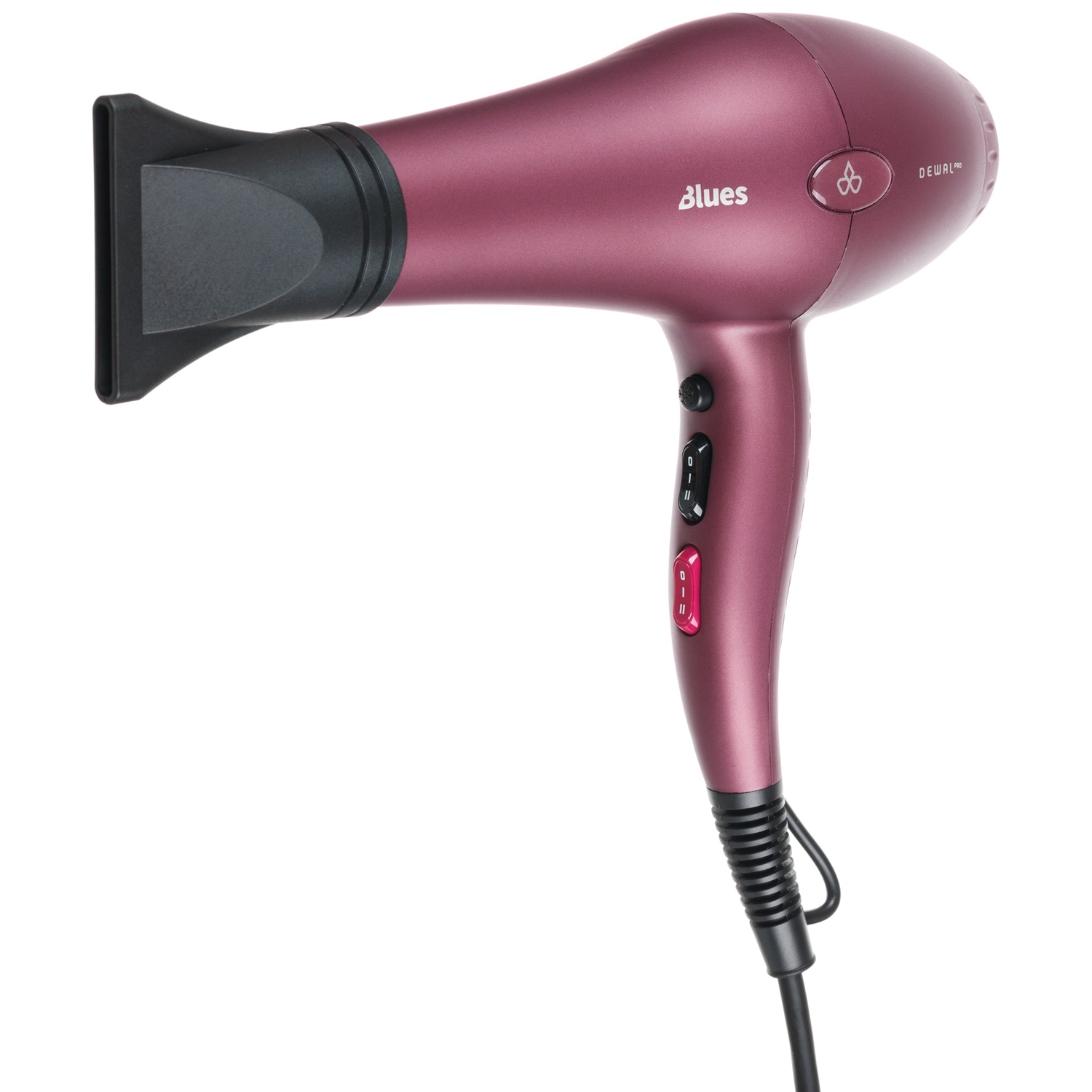 Деваль Про Фен Pro Blues с ионизацией и 2мя насадками, бордовый, 2600 Вт (Dewal Pro, Фены) фото 4