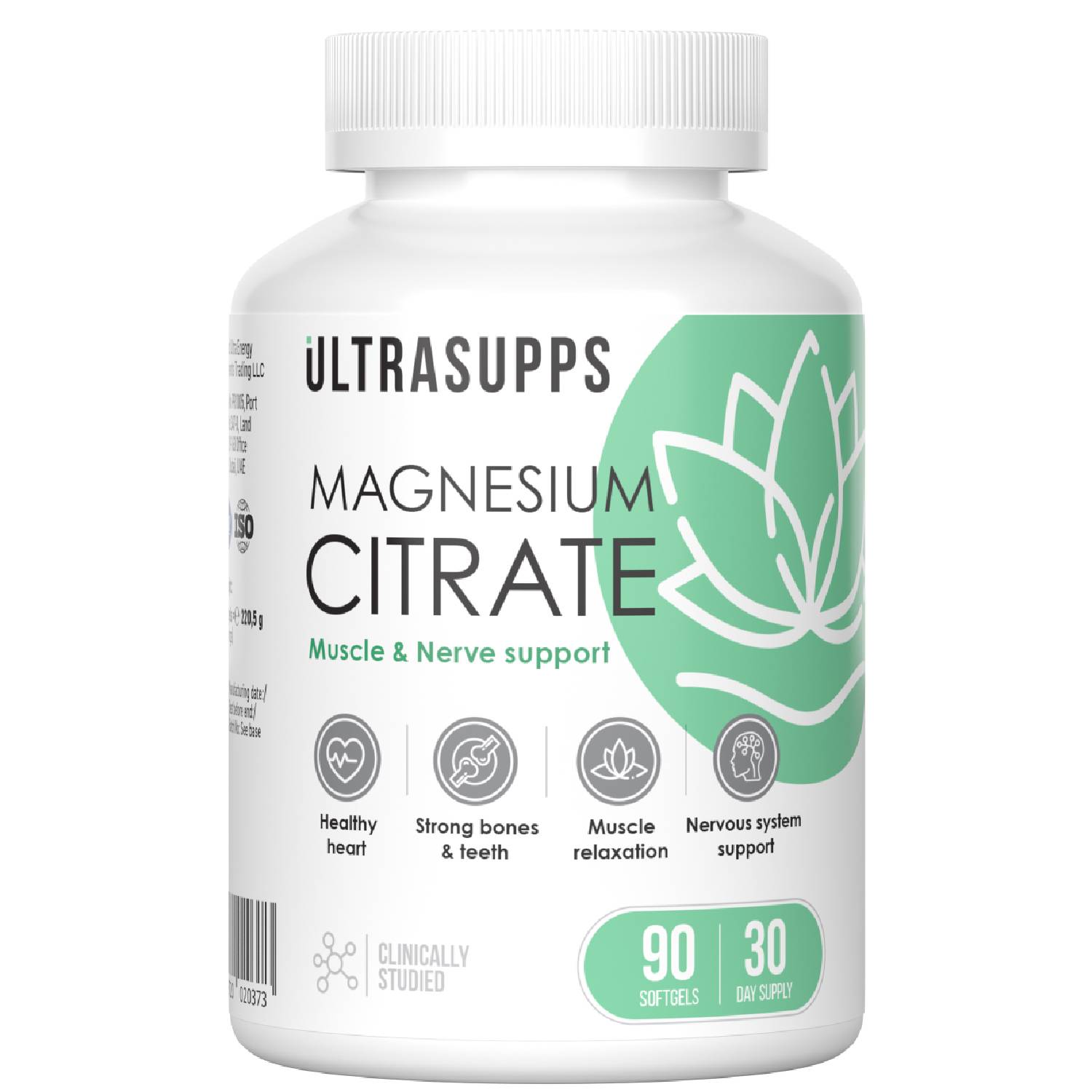 Ультрасаппс Магния цитрат Magnesium Citrate, 90 мягких капсул (Ultrasupps, ) фото 0