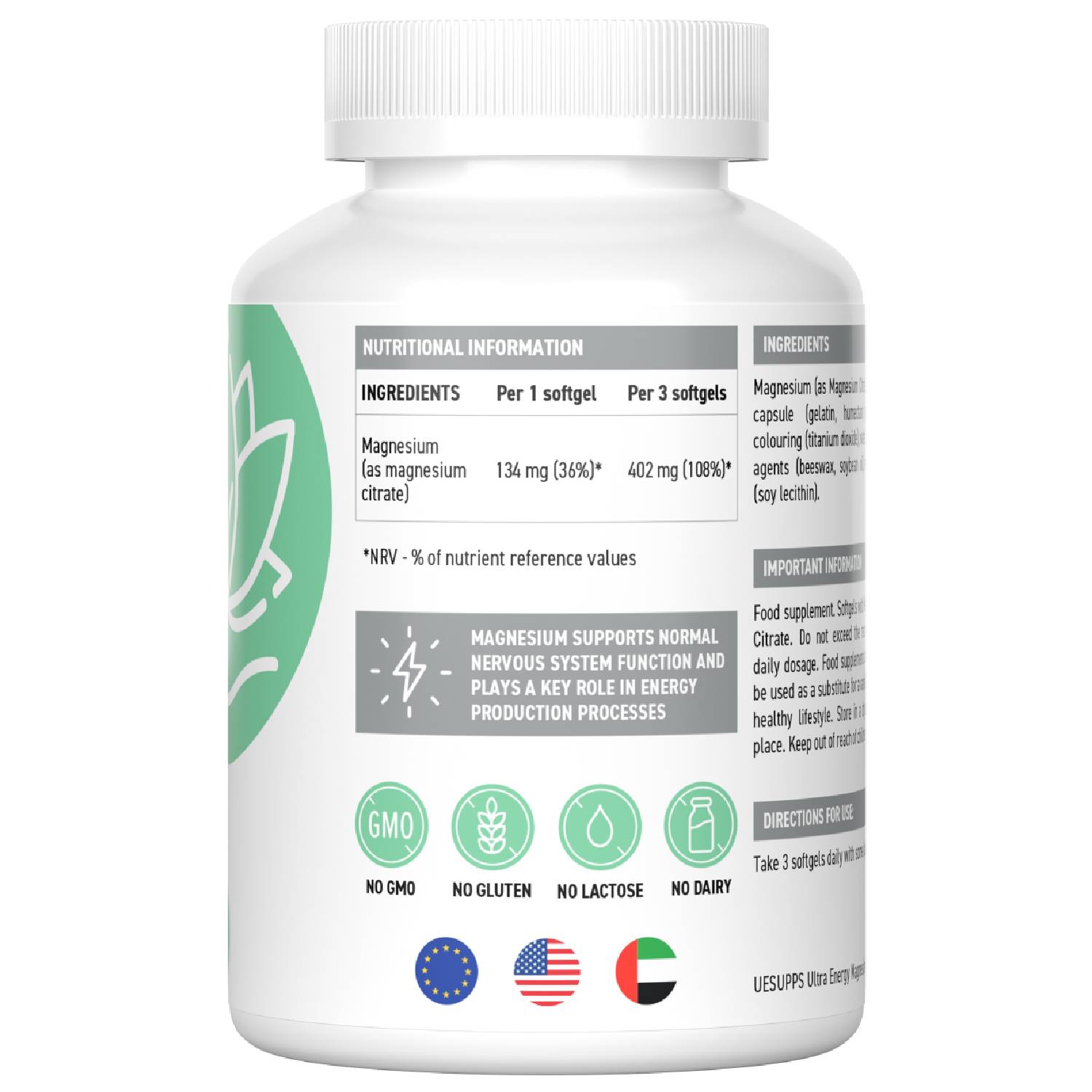 Ультрасаппс Магния цитрат Magnesium Citrate, 90 мягких капсул (Ultrasupps, ) фото 1