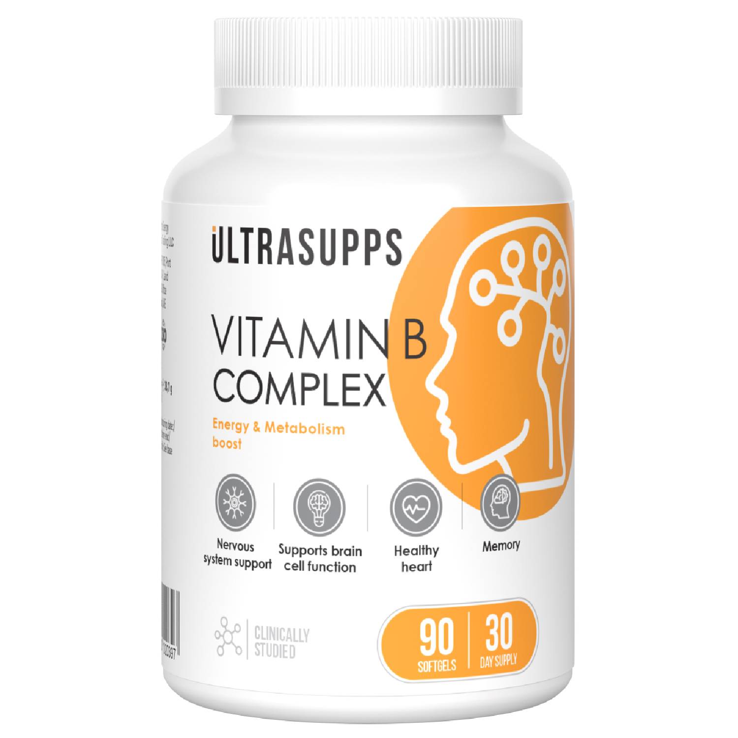 Ultrasupps Комплекс витаминов группы В, 90 мягких капсул (Ultrasupps, ) ultrasupps соевый лецитин 1200 мг 60 мягких капсул ultrasupps