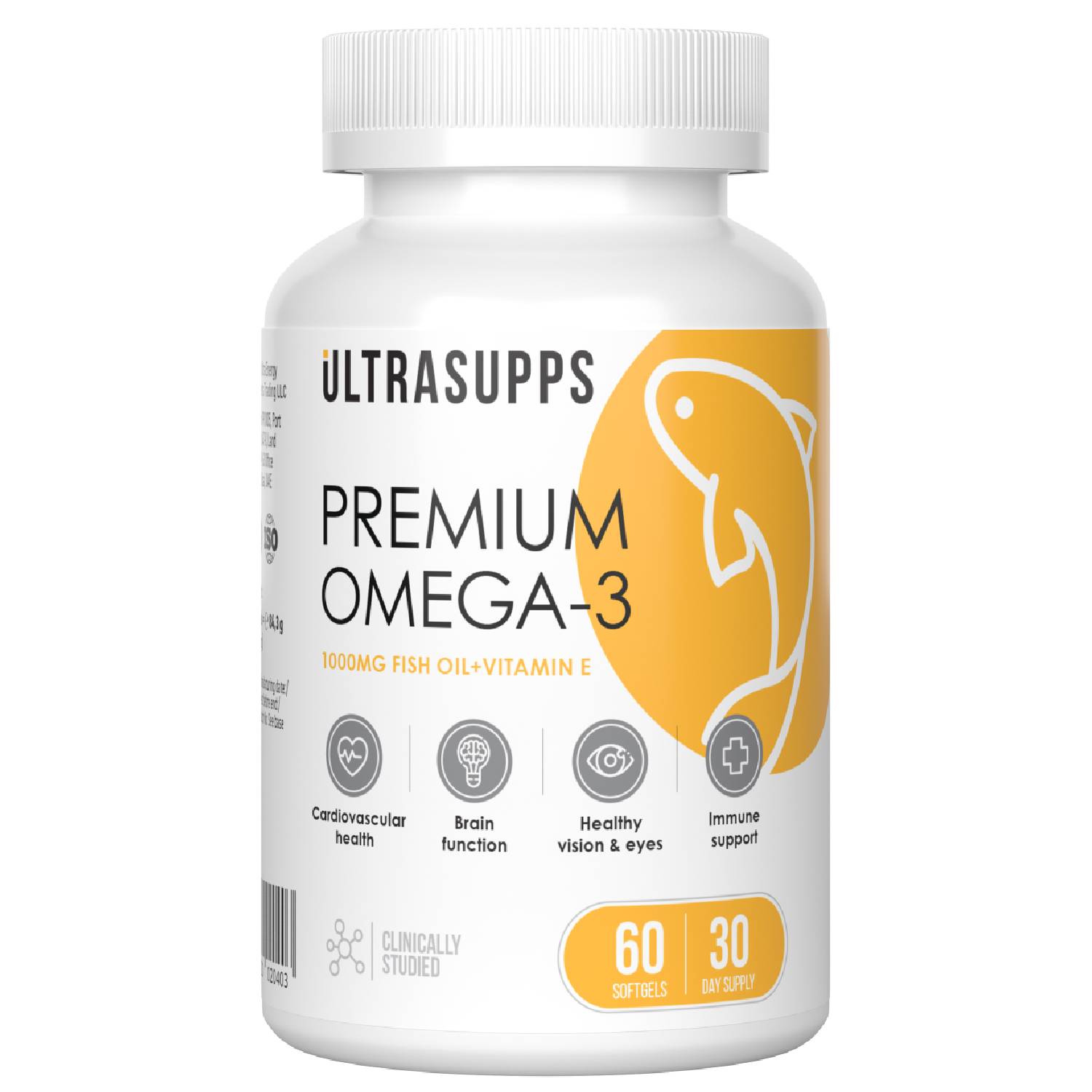 Ultrasupps Комплекс Премиум омега-3, 60 мягких капсул (Ultrasupps, ) ultrasupps витамин д3 2000 ме 180 мягких капсул ultrasupps