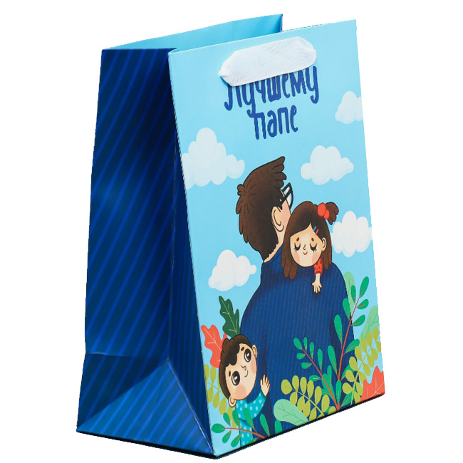  Пакет ламинированный вертикальный «Лучшему папе», 18 × 23 × 10 см (Подарочная упаковка, Пакеты) фото 1