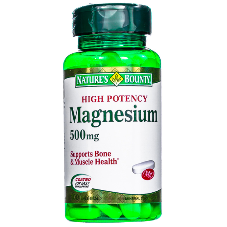 цена Nature's Bounty Магний 500 мг, 100 таблеток х 1477 мг (Nature's Bounty, Минералы)