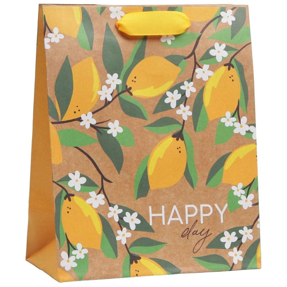  Пакет крафтовый вертикальный «Happy day», 18 × 23 × 8 см (Подарочная упаковка, Пакеты) фото 0