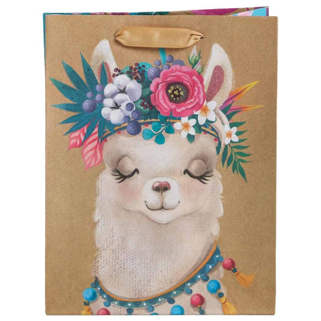  Пакет крафтовый вертикальный «Лама», 18 х 23 х 10 см (Подарочная упаковка, Пакеты) фото 1