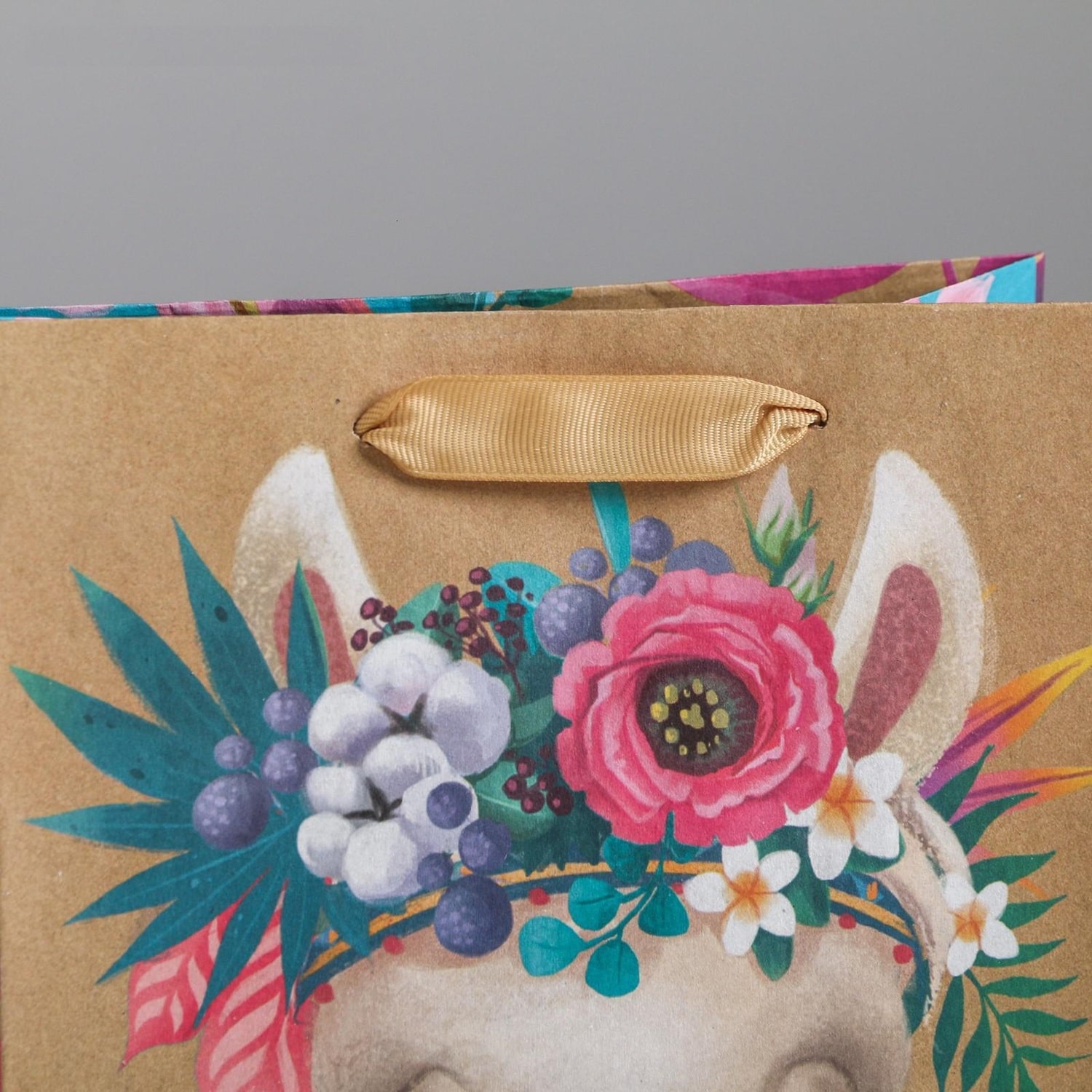  Пакет крафтовый вертикальный «Лама», 18 х 23 х 10 см (Подарочная упаковка, Пакеты) фото 2