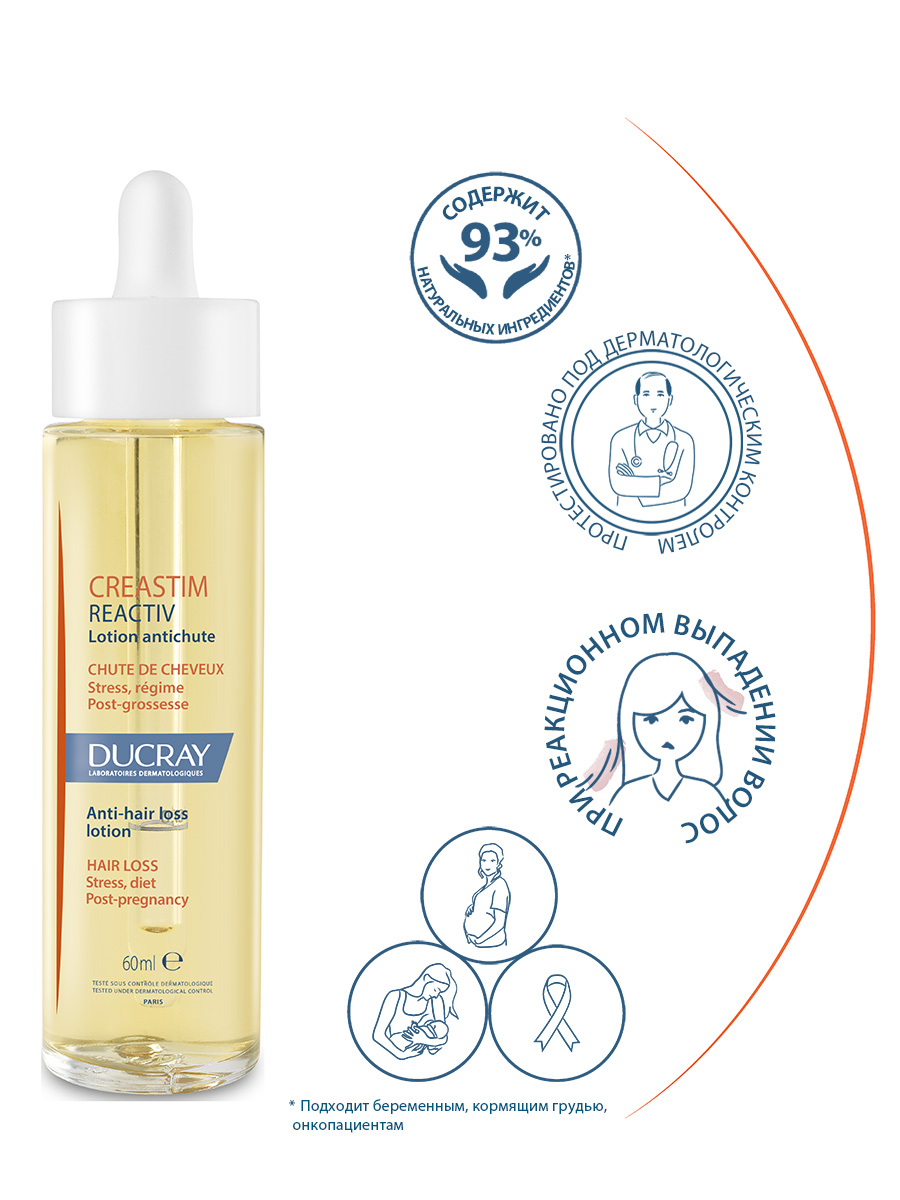 Дюкрэ Лосьон против выпадения волос 18+, 60 мл (Ducray, Creastim) Дюкрэ Лосьон против выпадения волос 18+, 60 мл (Ducray, Creastim) фото 6