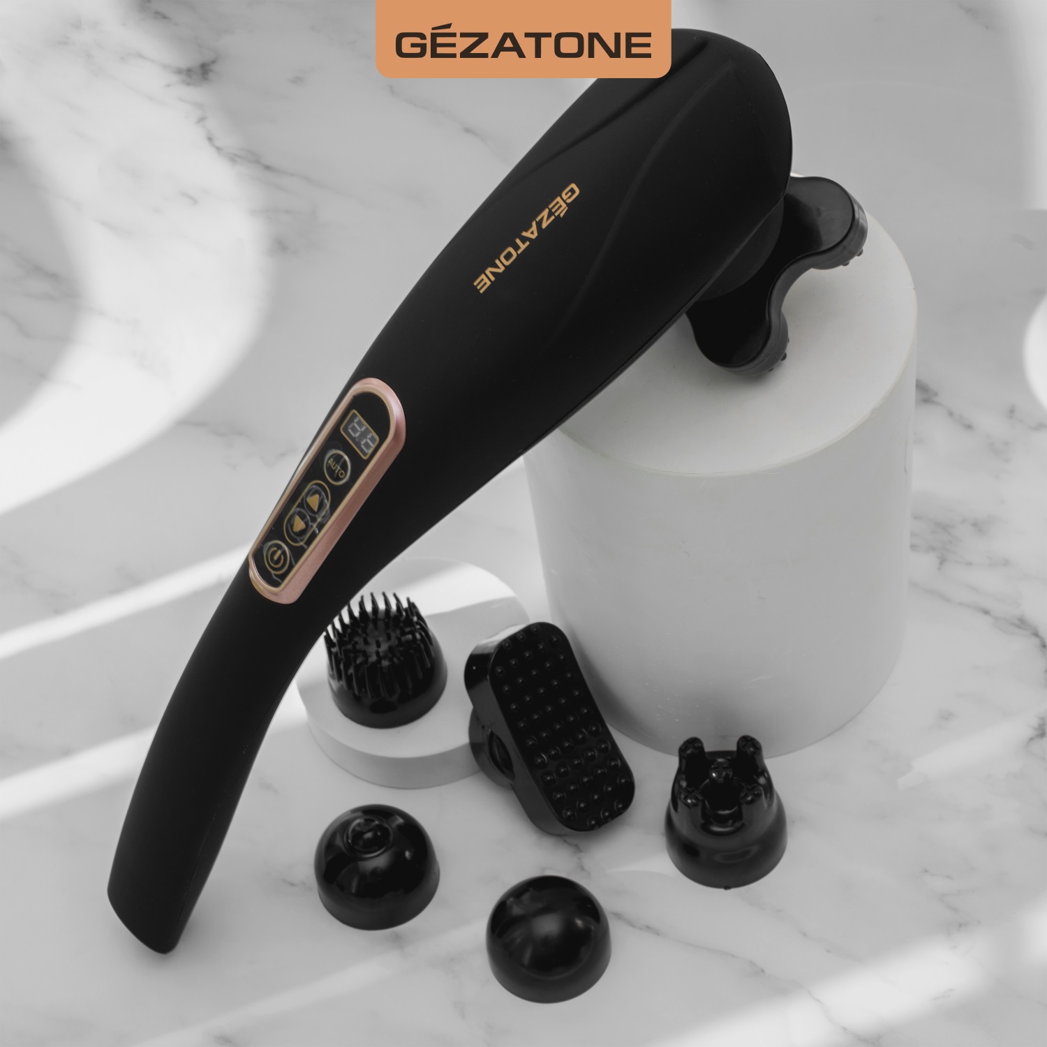 Жезатон Вибромассажер для тела с 6-ю насадками беспроводной AMG127 NEO (Gezatone, Массажеры для тела) фото 11