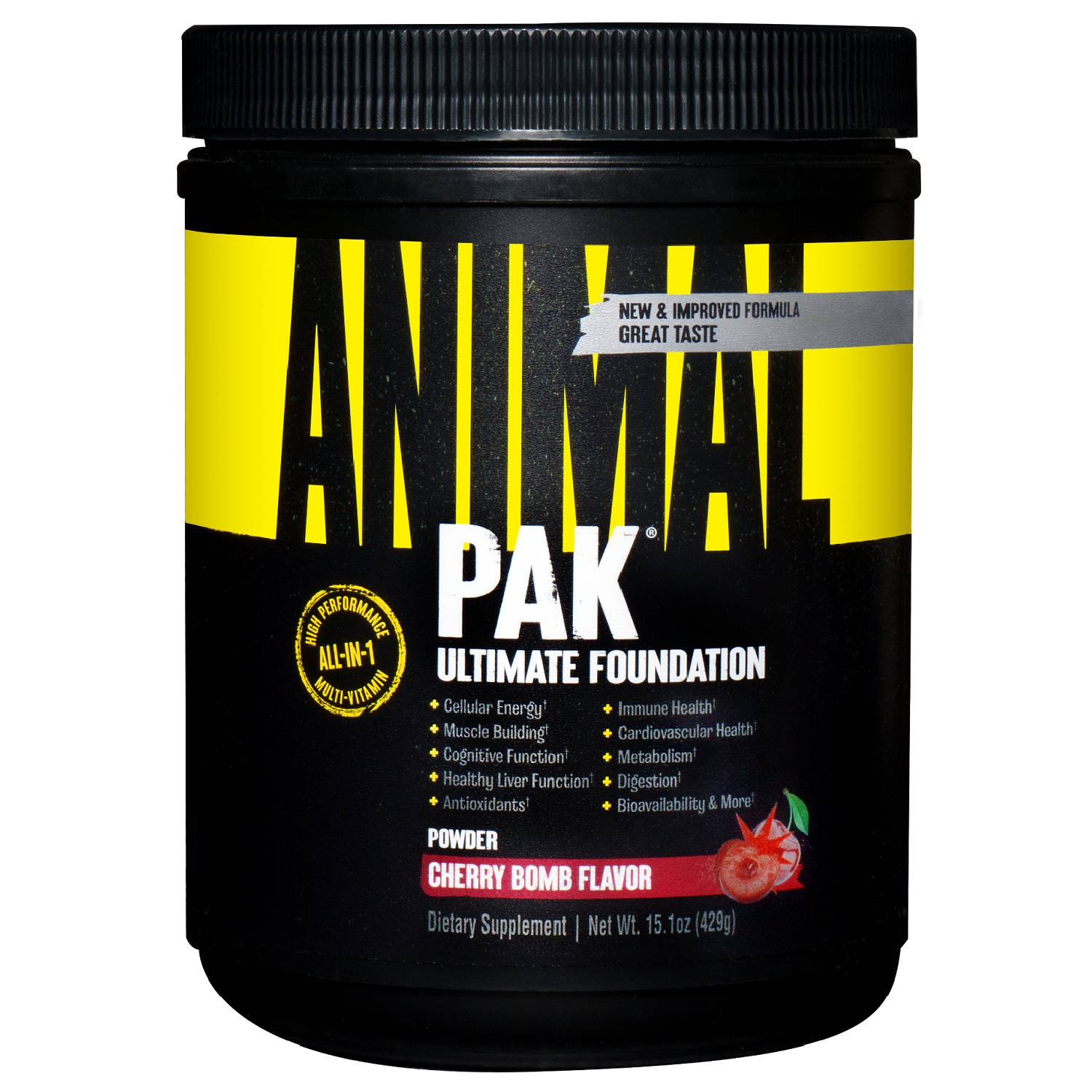 Animal Комплекс витаминов и минералов со вкусом вишни Universal Nutrition Pak Powder, 429 г (Animal, Витамины и минералы)