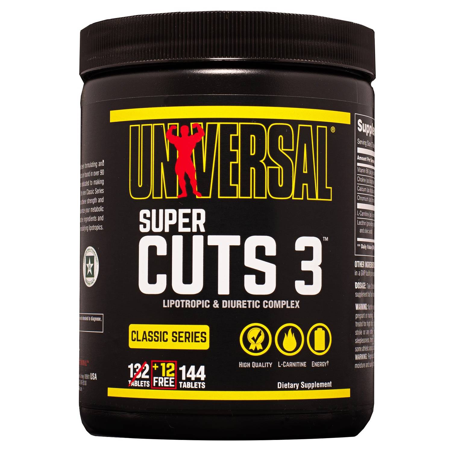Энимал Комплекс для сжигания жира Universal Nutrition Super Cuts 3, 144 таблетки (Animal, Жиросжигатели) фото 0