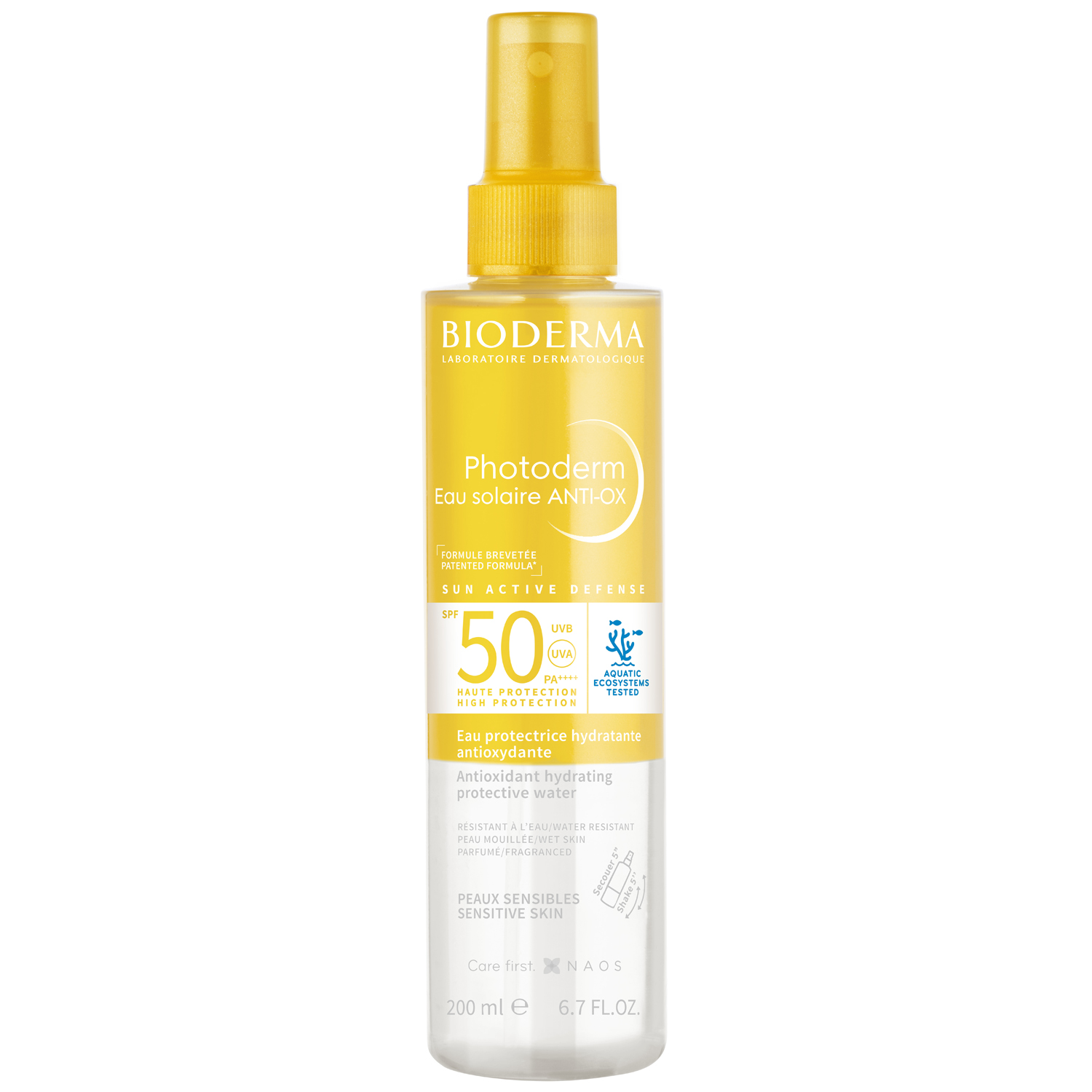 Bioderma Солнцезащитный антиоксидантный увлажняющий спрей SPF 50, 200 мл (Bioderma, Photoderm) abib quick sunstick маска для защиты от солнца spf 50 pa 22 г 0 77 унции