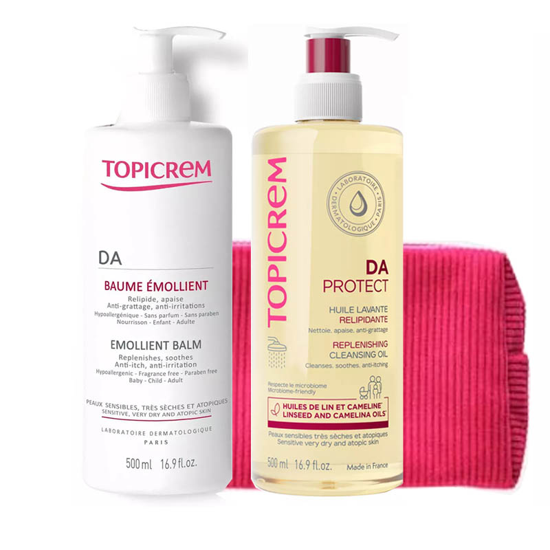 Топикрем Набор липидовосстанавливающих средств DA: бальзам 500 мл + масло 500 мл (Topicrem, DA Protect - Атопичная кожа) Топикрем Набор липидовосстанавливающих средств DA: бальзам 500 мл + масло 500 мл (Topicrem, DA Protect - Атопичная кожа) фото 1