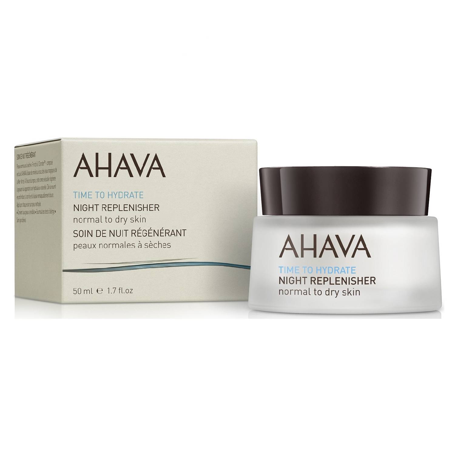 Ahava Ночной восстанавливающий крем для нормальной и сухой кожи Night Replenisher, 50 мл (Ahava, Time to hydrate) крем для лица ahava time to hydrate ночной восстанавливающий крем для нормальной и сухой кожи