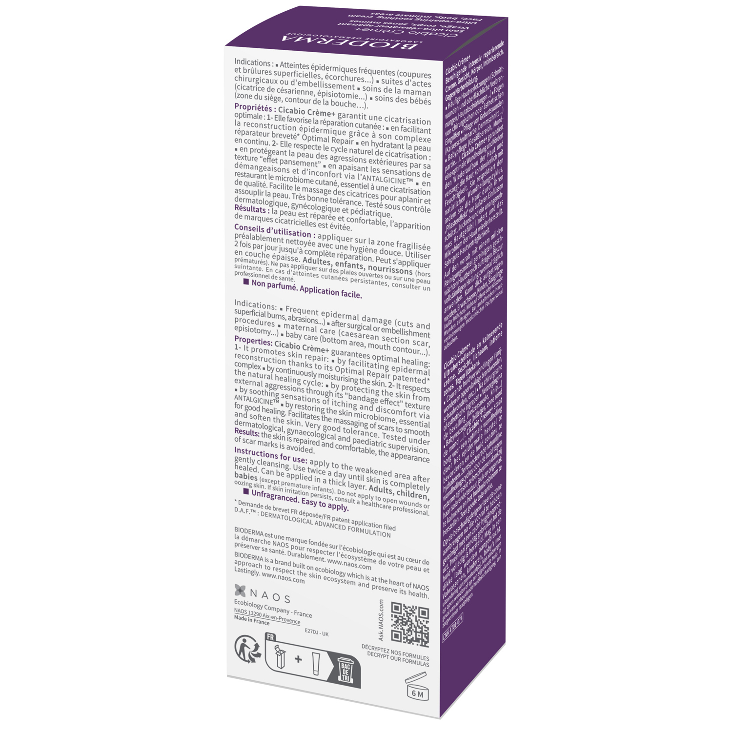 Биодерма Восстанавливающий и успокаивающий крем для лица и тела Creme+, 40 мл (Bioderma, Cicabio) фото 3