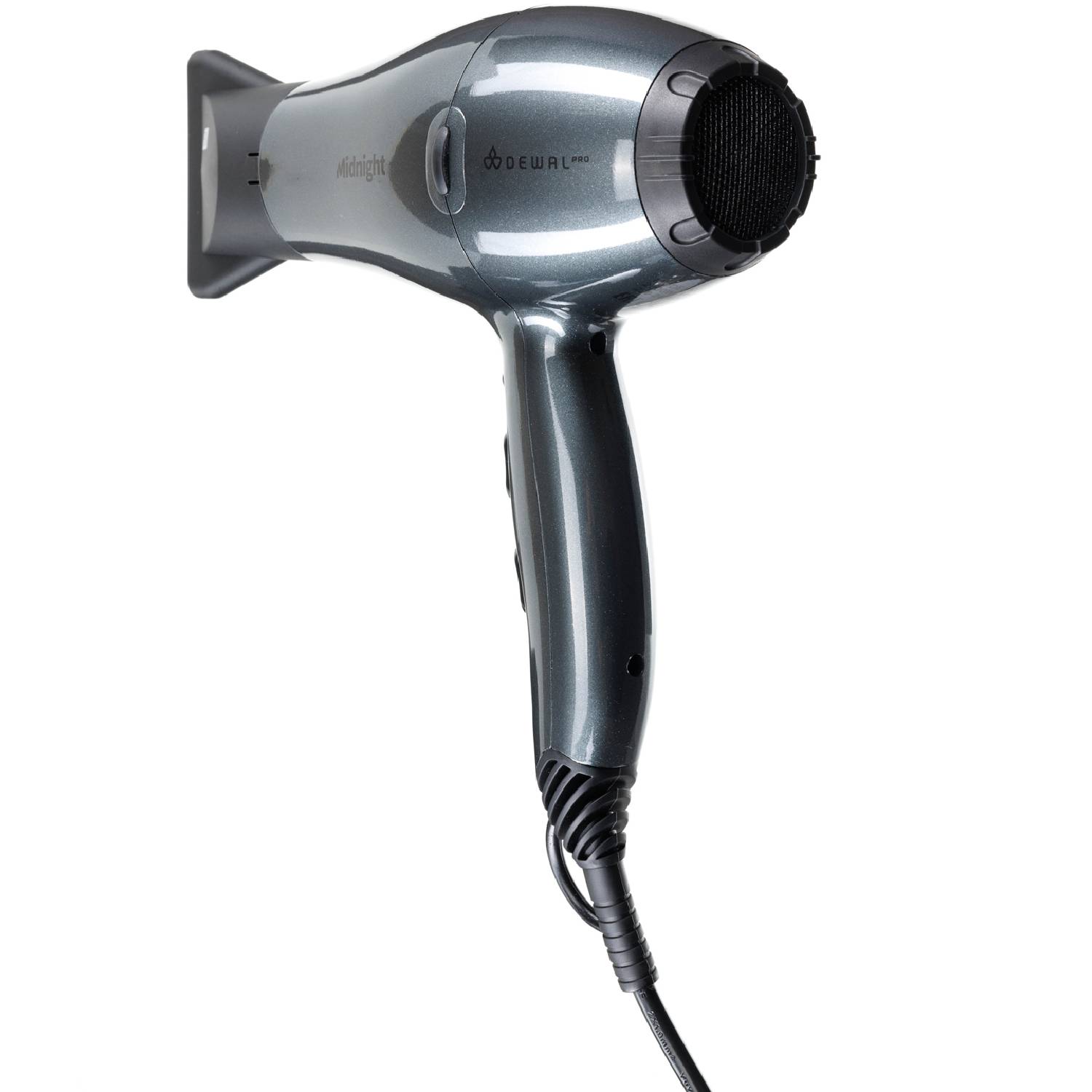 Деваль Про Компактный фен Midnight 2000 Вт с ионизацией и 2мя насадками, серый (Dewal Pro, Фены) фото 4