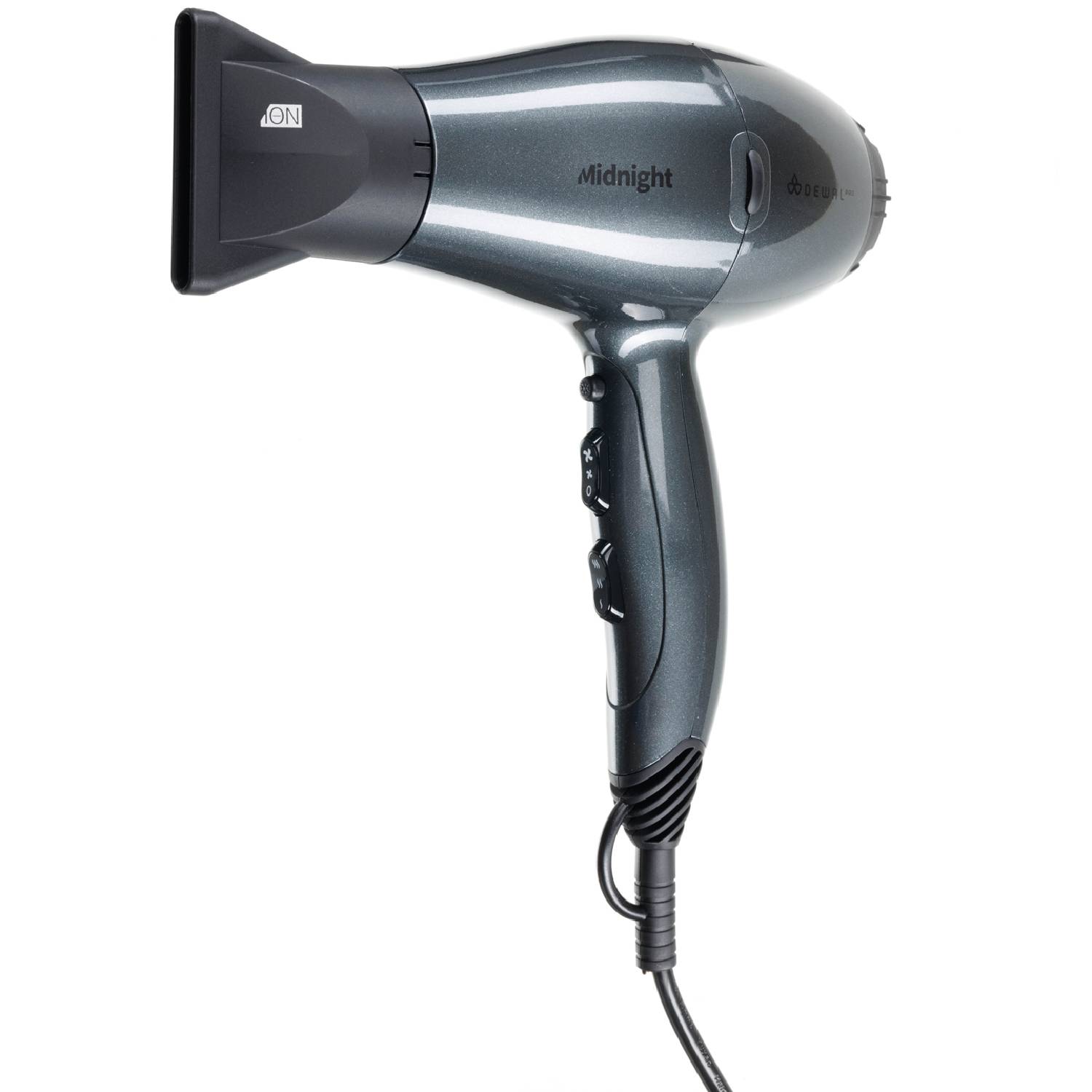 Деваль Про Компактный фен Midnight 2000 Вт с ионизацией и 2мя насадками, серый (Dewal Pro, Фены) фото 5