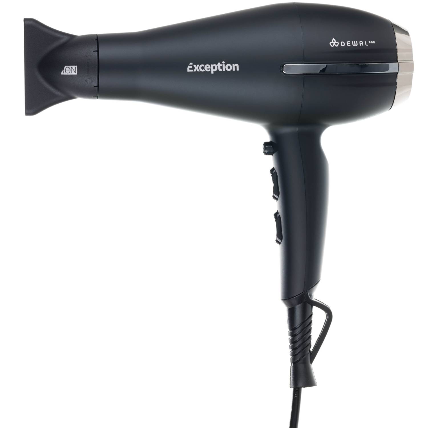 Деваль Про Фен Exception 2200 Вт c ионизацией и 2мя насадками, черный (Dewal Pro, Фены) фото 1