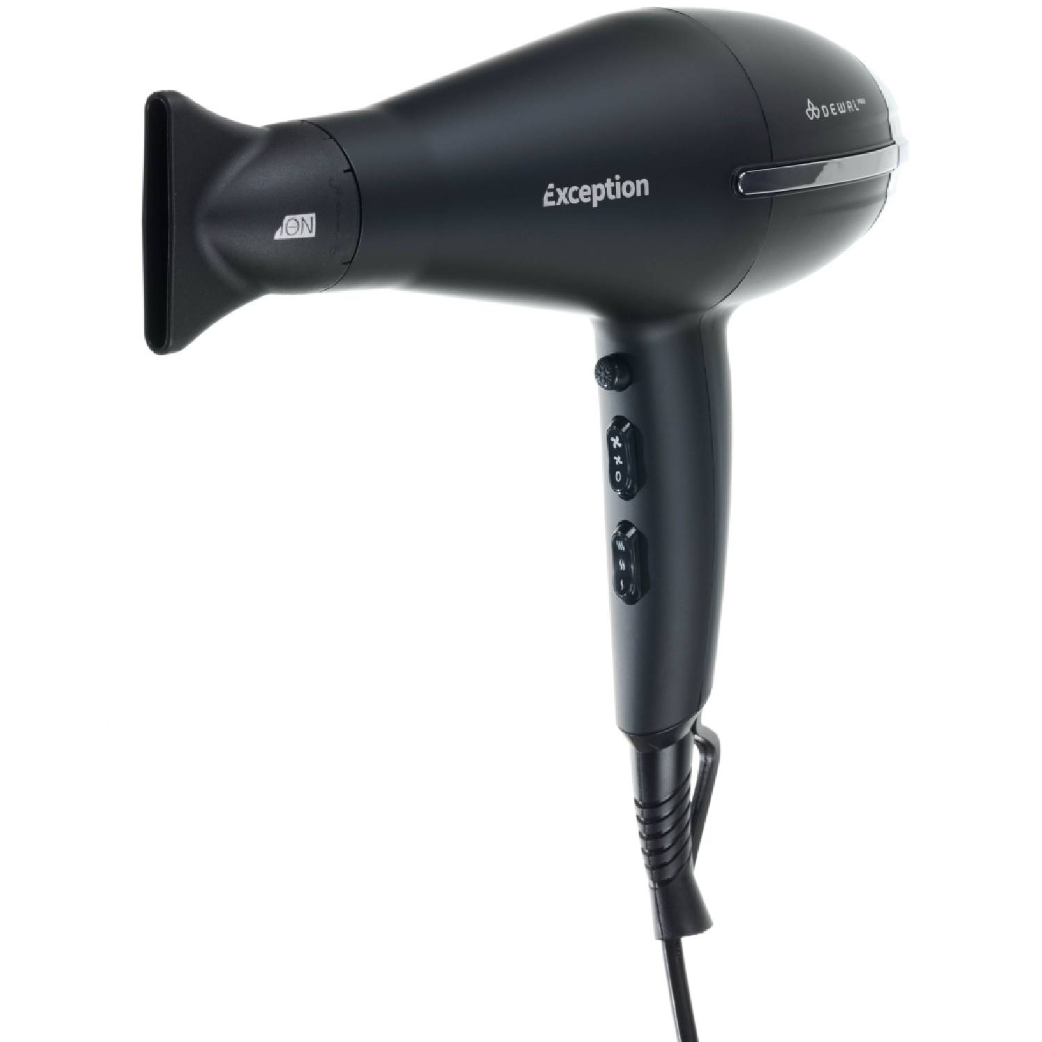 Деваль Про Фен Exception 2200 Вт c ионизацией и 2мя насадками, черный (Dewal Pro, Фены) фото 5