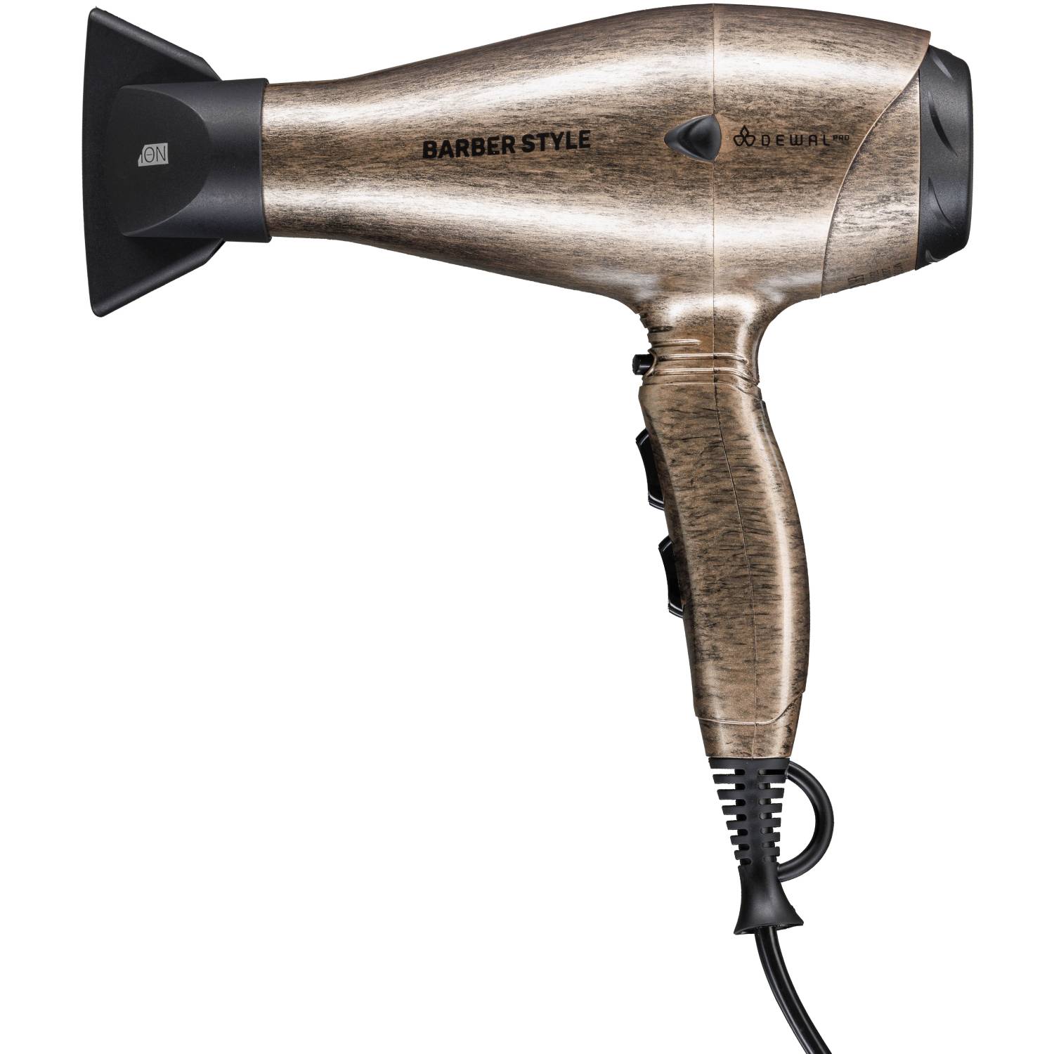 Деваль Про Фен Pro Barber Style 2200 Вт c ионизацией и 2мя насадками, бронзовый (Dewal Pro, Фены) фото 1