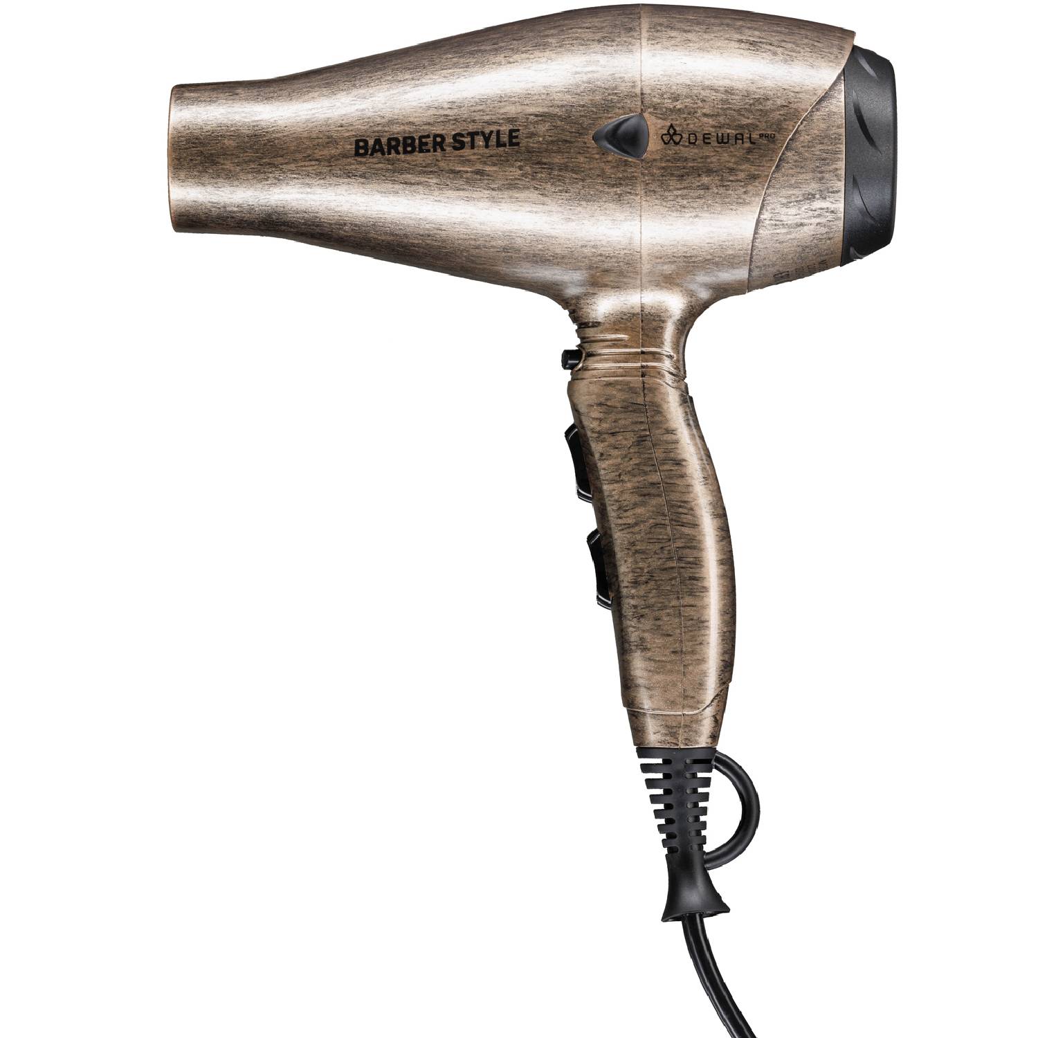 Деваль Про Фен Pro Barber Style 2200 Вт c ионизацией и 2мя насадками, бронзовый (Dewal Pro, Фены) фото 2