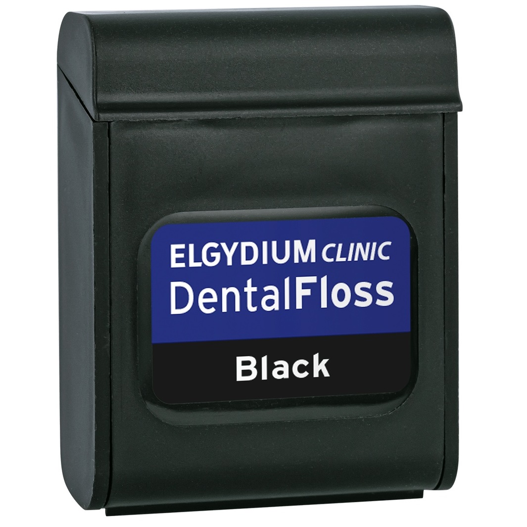 Эльгидиум Вощеная зубная нить DentalFloss черная, 50 м (Elgydium, DentalFloss) фото 1