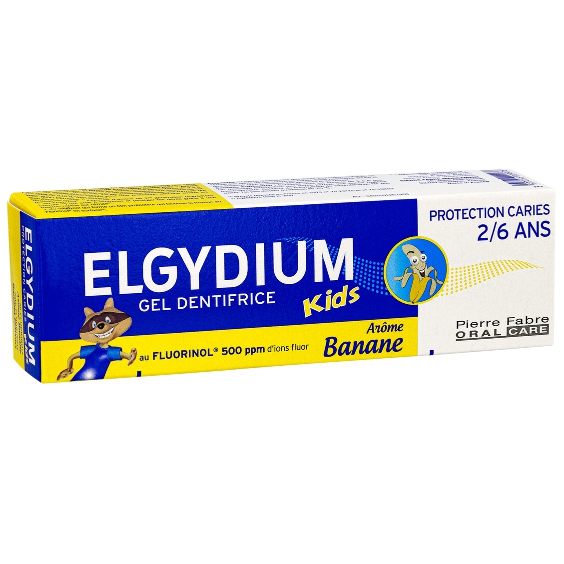 Elgydium Зубная паста-гель с ароматом банана для детей от 2 до 6 лет, 50 мл (Elgydium, )