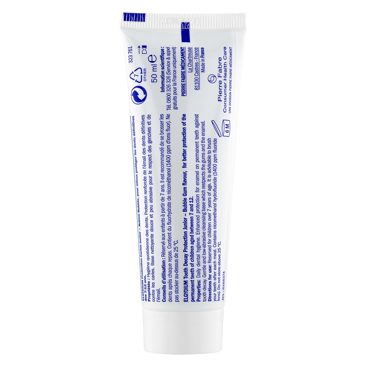 Эльгидиум Зубная паста-гель с ароматом bubble gum для взрослых и детей 7+, 50 мл (Elgydium, Kids & Junior) фото 2