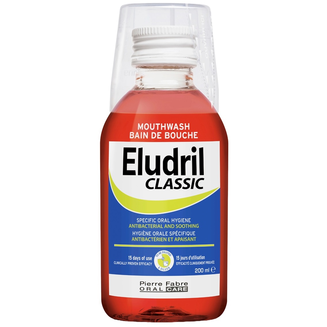 цена Eludril Раствор без фтора для полоскания полости рта 6+, 200 мл (Eludril, )