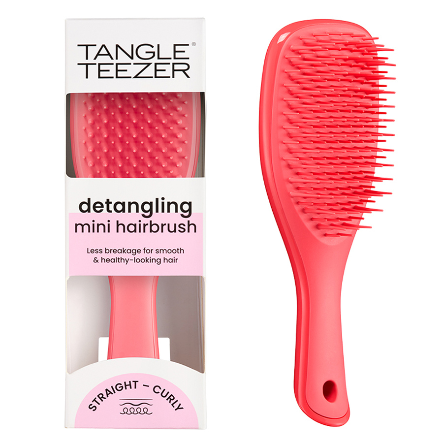 Тангл Тизер Расческа для прямых и волнистых волос Mini Pink Punch (Tangle Teezer, The Ultimate Detangler) фото 0