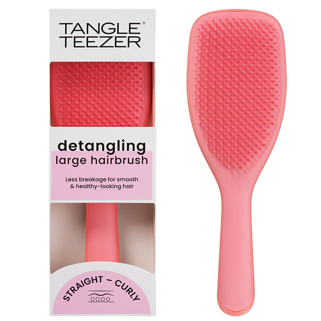 цена Tangle Teezer Расческа для длинных или густых волос The Large Ultimate Detangler Salmon Pink (Tangle Teezer, The Ultimate Detangler)