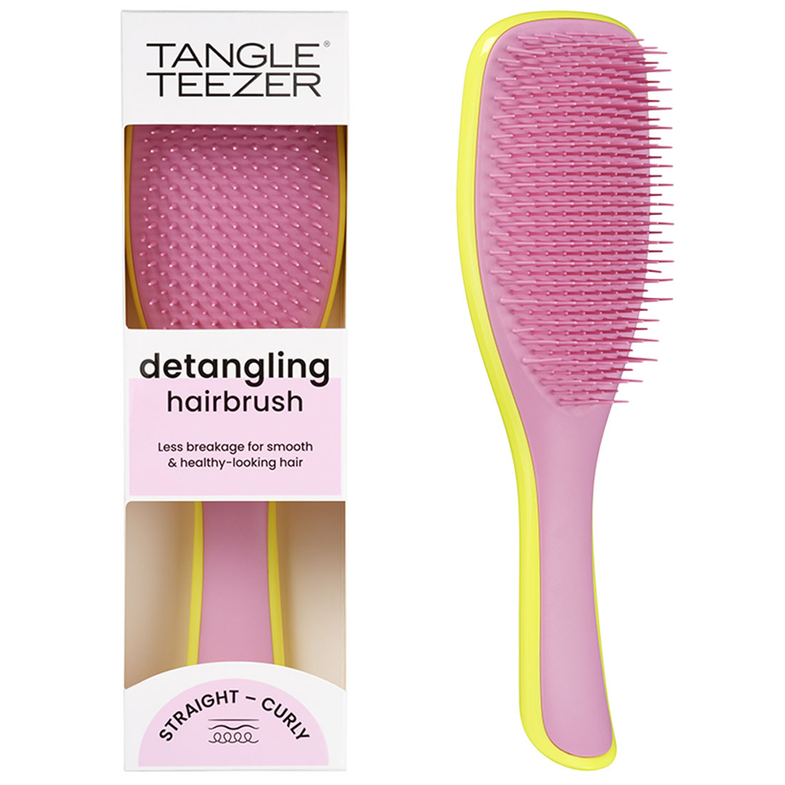 цена Tangle Teezer Расческа для прямых и волнистых волос Hyper Yellow Rosebud (Tangle Teezer, The Ultimate Detangler)