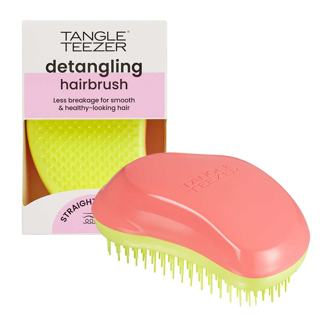 Tangle Teezer Расческа для прямых и волнистых волос Ориджинал Salmon Pink & Hyper Yellow (Tangle Teezer, The Original)